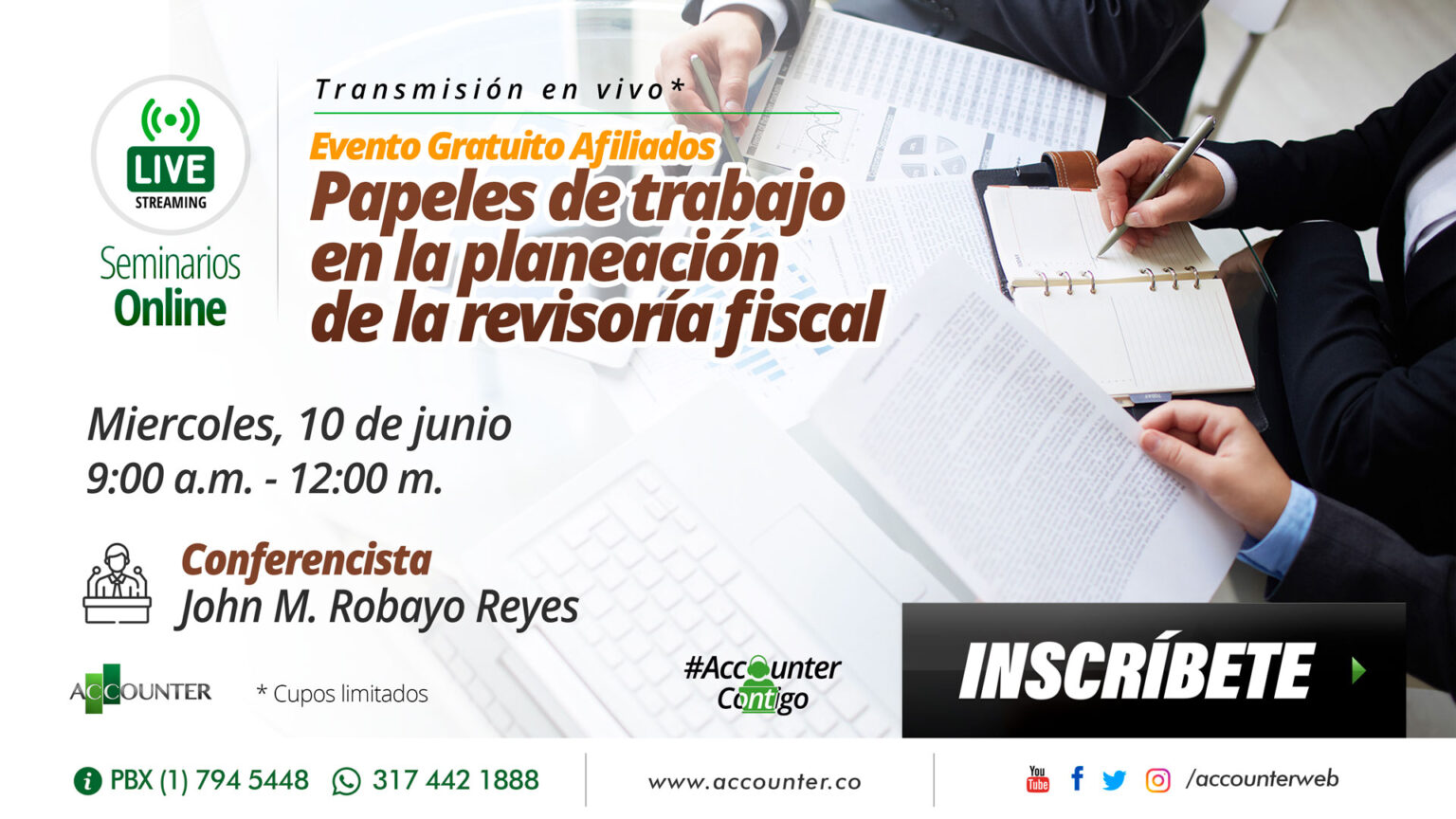 Evento Gratuito Afiliados Papeles De Trabajo En La Planeación De La