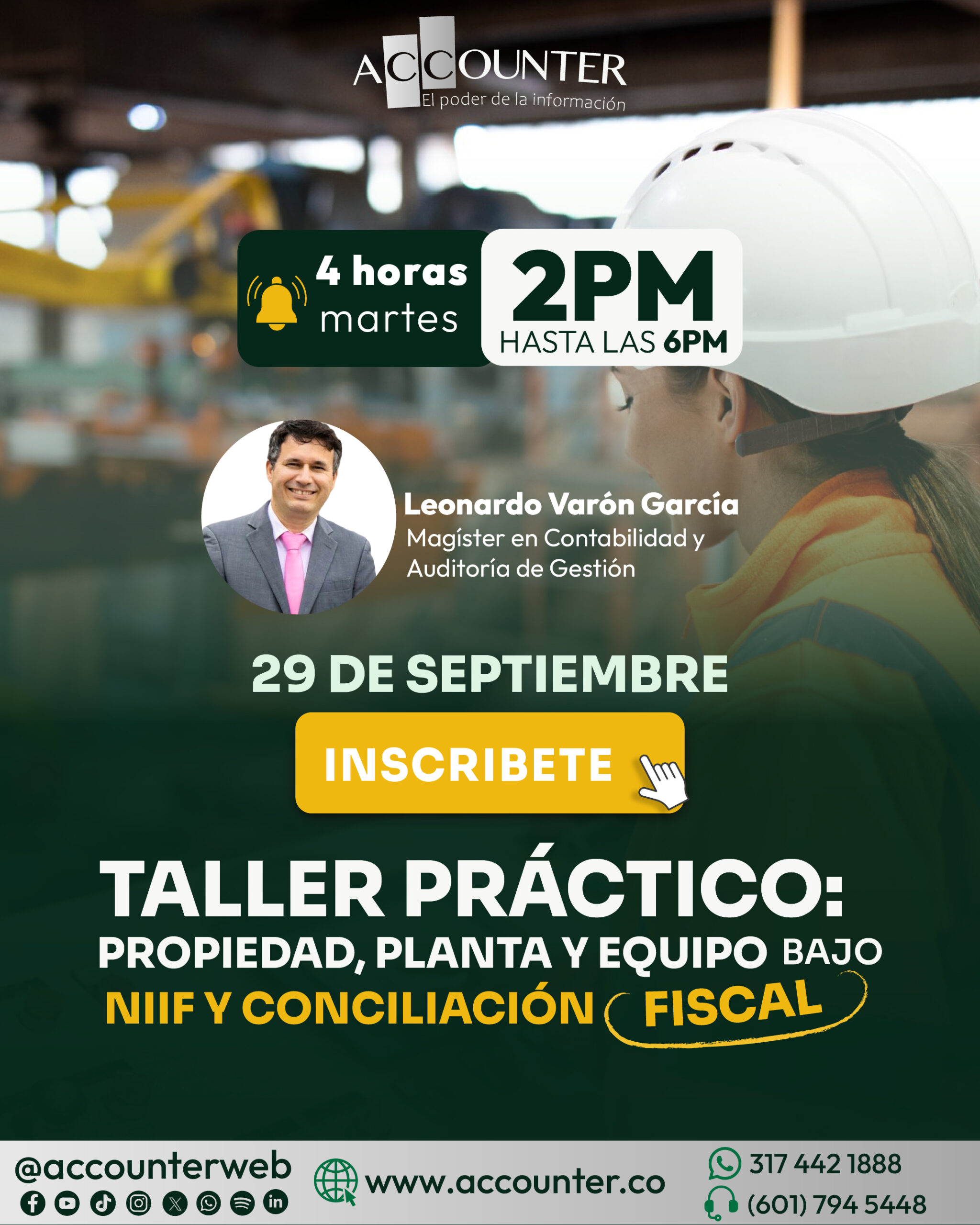 Seminario con pago: Taller Práctico: Propiedad, Planta y Equipo bajo NIIF y Conciliación Fiscal - Afiliado